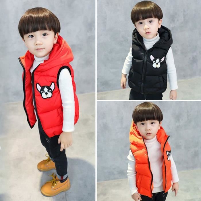 Enfant En Bas Age Enfants Bebe Garcon Fille Dessin Anime Chien Veste A Capuche Chaud Epais Manteau Outwear 110 Noir Cdiscount Pret A Porter
