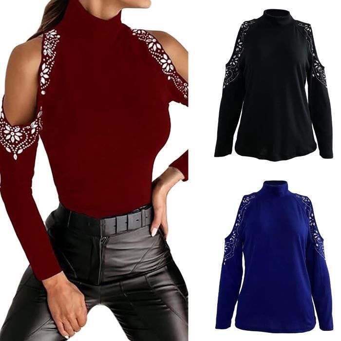 BODYWEAR LTD Justaucorps Extensible à Manches Longues Pour Femme Avec Col Roulé, Motif Léopard Marron, S-M