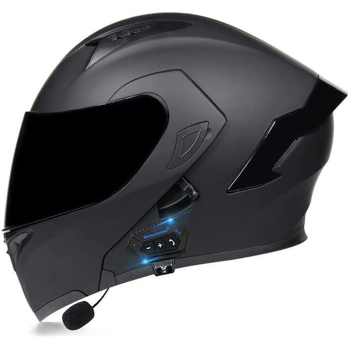 Casque Integral Moto avec Bluetooth, Casque Moto Fibre de Carbone