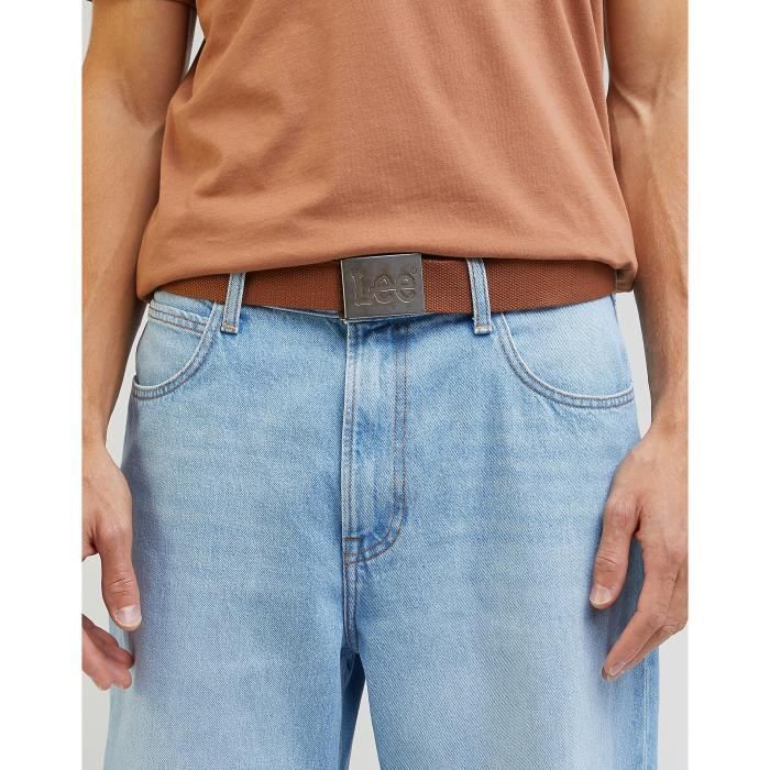Ceinture LEE Homme En Cuir Brun - Taille 107,5 Cm - Classique Et Intemporelle