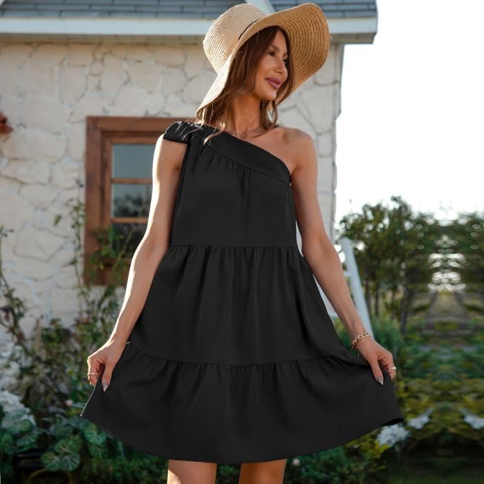 Robe discount volant noir