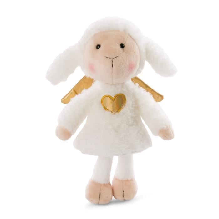 Nici mouton c lin La La Lammie junior 30 cm peluche blanc dor
