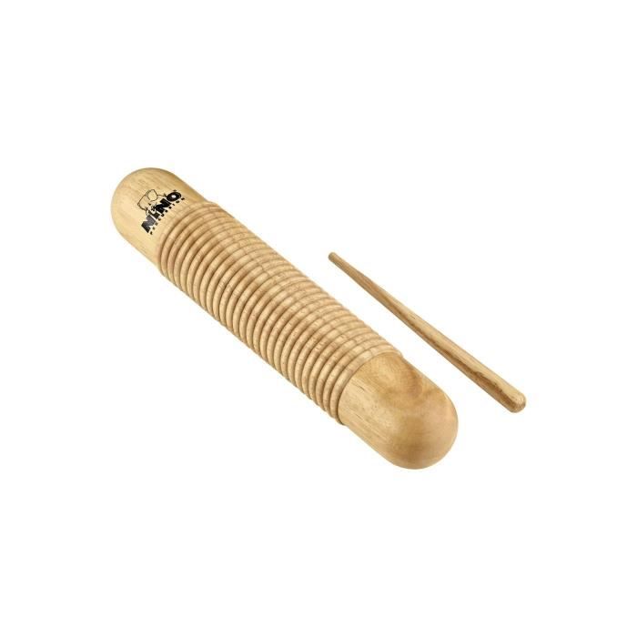 Guiro En Métal - Instrument Percussion Latin - 32 Cm Avec Grattoir - Acier Inoxydable
