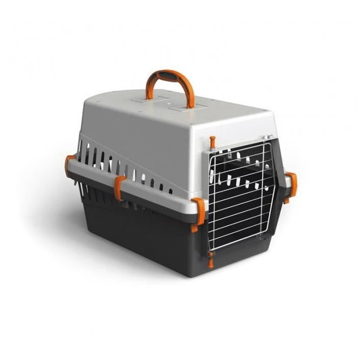Comparer les prix de 10571 caisse de transport avec grille en metal pour chiens et chats 50 cm (Orange)
