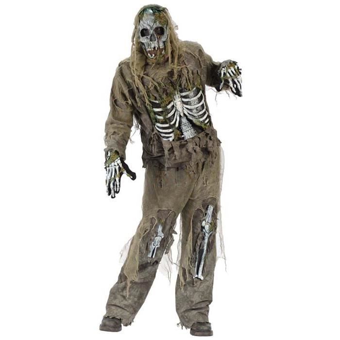 Costume d'Halloween Zombie squelette Deluxe - Achat / Vente déguisement