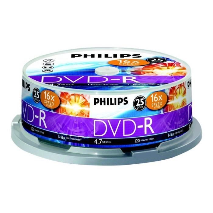 Philips DM4S6S10F 10 x DVD R 4.7 Go 120 minutes 16x boîtier CD étroit - vue 8