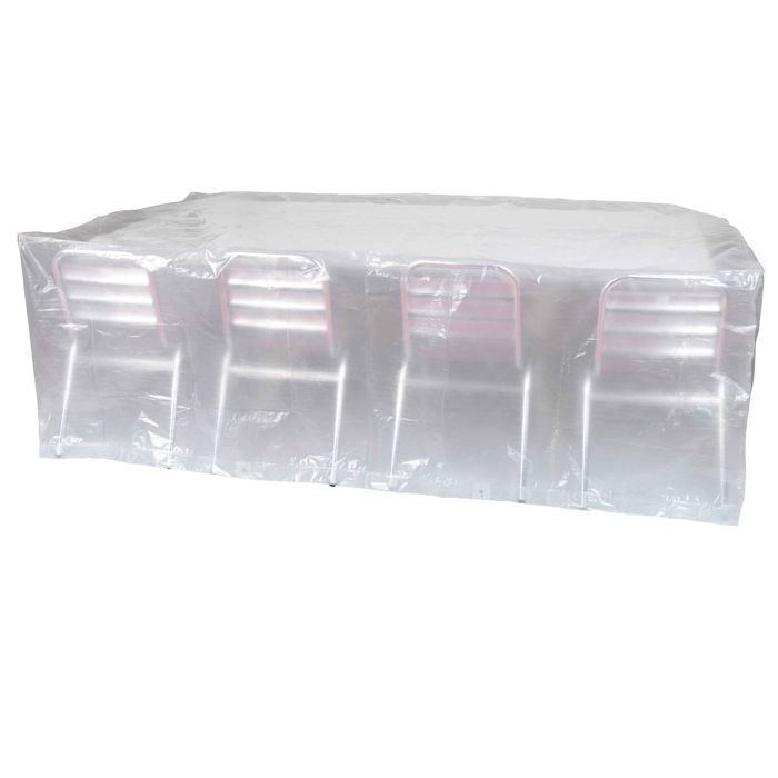 Housse de protection pour table rectangulaire - RIBILAND - 220x120x70cm - Gris - Plastique Résine