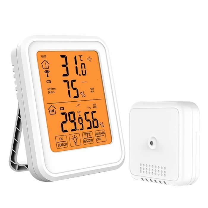 Thermomètre intérieur / extérieur sans fil Blanc