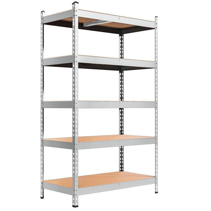 Établi Métal 120x48 Cm Springos - Étagères MDF Réglables - Pieds Réglables En Hauteur - Charge 100 Kg