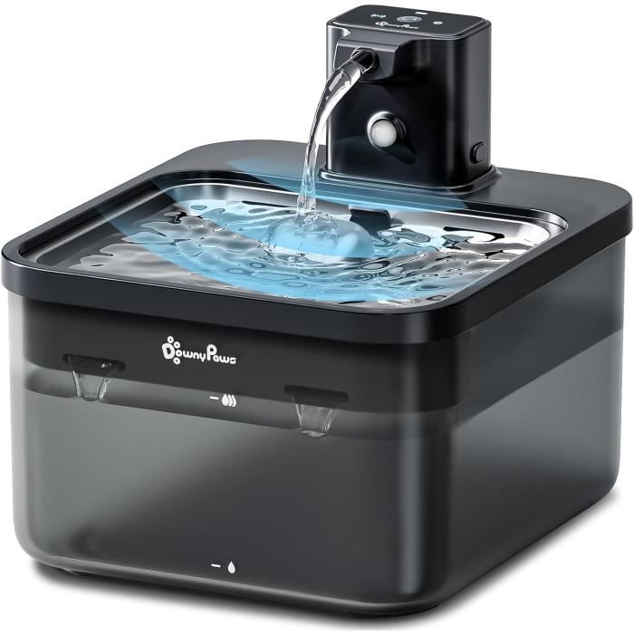 Downypaw 2.5L Fontaine a Eau Chat sans Fil, Fontaine à Eau pour Chat à ...