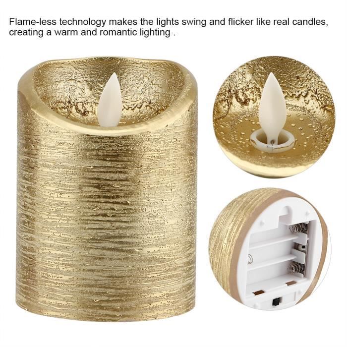 1 Pièce Bougie électronique Sans Flamme Résine Synthétique LED Sans Flamme Créat