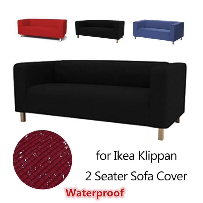 Tempsa Housse De Canape 2 Places Elastique Coton Serge Pour Ikea