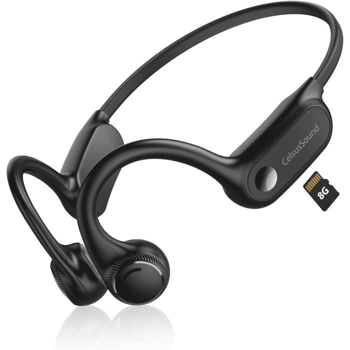 Casque à Conduction Osseuse Bluetooth 5.0 - Hi-Fi, MP3, étanche - Alliage Titane