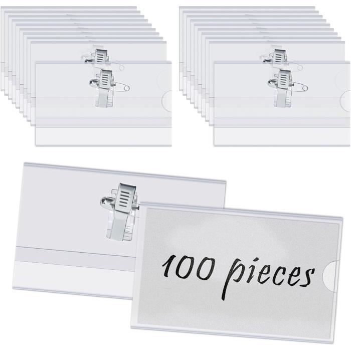 Lot De 100 Badges Transparents 3.2 Cm - Fournitures Créatives Pour Enfants Et Loisirs