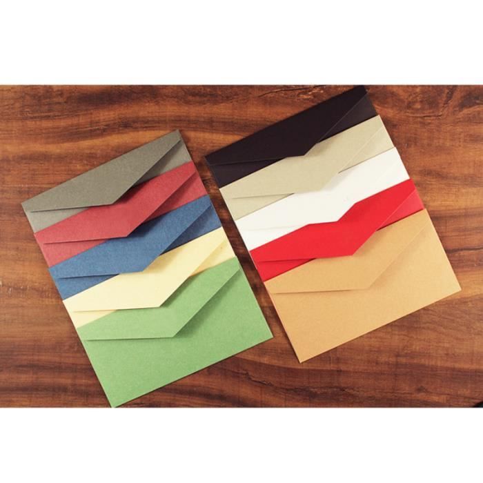Cartes D'invitation Mariage En Papier Kraft - 10 Cartes RSVP + Enveloppes, 90x120 Mm, Style Vintage