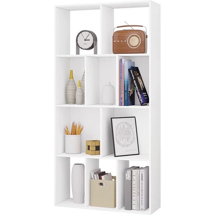 WOLTU Bibliothèque en Bois d’Ingénierie Étagère Rangement à 4 Niveaux avec 10 Compartiments Ouverts 60x20x120cm Blanc RGB29ws WOLTU Bibliothèque en Bois d’Ingénierie Étagère Rangement à 4 Niveaux avec 10 Compartiments Ouverts 60x20x120cm Blanc RGB29ws