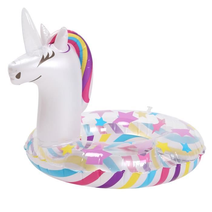 Bouée De Natation Gonflable Licorne – Anneau De Piscine Pour Enfants, Diamètre Extérieur 58 Cm, Sécurité Améliorée, Violet