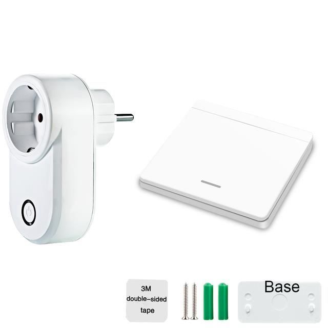 Interrupteur mural intelligent,wi-fi,RF,2 voies,100-240V,16a,avec