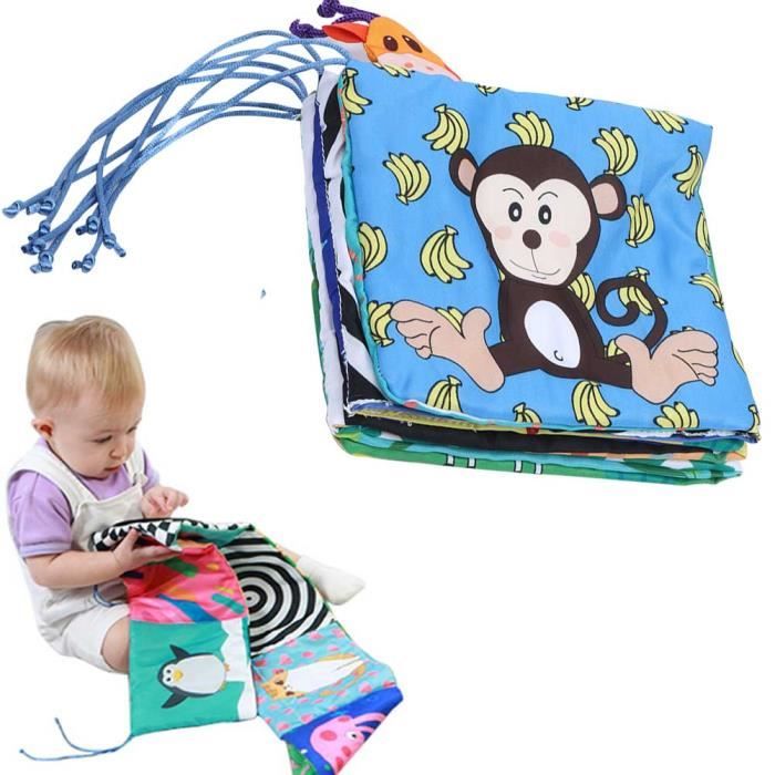Jouet d'apprentissage précoce pour bébé de 0 à 36 mois, livre en tissu avec queue, son interactif Parent-enfant, Puzzle en papier, livre en tissu, hochet| Petit Éveil Montessori Jouet d'apprentissage précoce pour bébé de 0 à 36 mois, livre en tissu avec queue, son interactif Parent-enfant, Puzzle en papier, livre en tissu, hochet| Petit Éveil Montessori