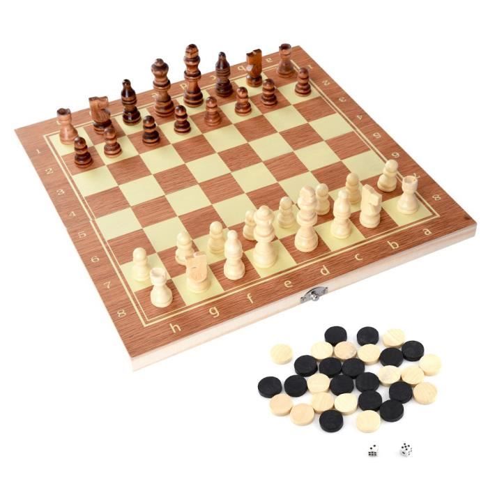 Jeu d'échecs en bois - Chess - Echiquier - Adulte - Noir - Jeu de plateau -  Cdiscount Jeux - Jouets