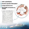 LZQ Balles Filtrantes Matériau filtrant avec 700 g Remplace 25 kg de sable filtrant Accessoire pour piscine Blanc-1