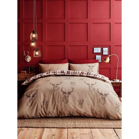 Catherine Lansfield Parure de lit Double en Coton brossé à Pois Blush 