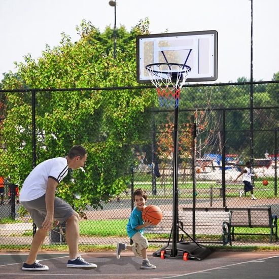 Deuba Panier de Basket sur Pied Hauteur réglable 205 à 310cm Panier de Basket  extérieur Mobile Adultes Enfants roulettes : : Jeux et Jouets