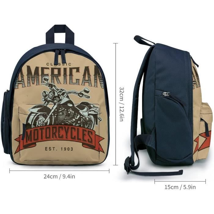 Sacs Dos Enfant Sac De Maternelle L ger Pour Gar on Fille Lettres Cool De Moto Petit Cartable Scolaire Sac D cole Primair u13745