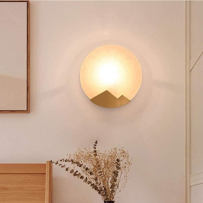 Applique Murale Ronde cuivre marbre Chambre Lampe de Chevet Salon créatif  Simple personnalité escalier Cowall lumières[599] - Cdiscount Maison