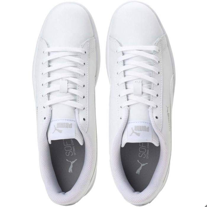 Basket Cuir Puma Smash v2 L Blanc Cdiscount Chaussures