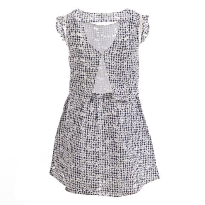 Robe Blanche Bleu Fille Teddy Smith Rabali Bleu Cdiscount Pret a Porter