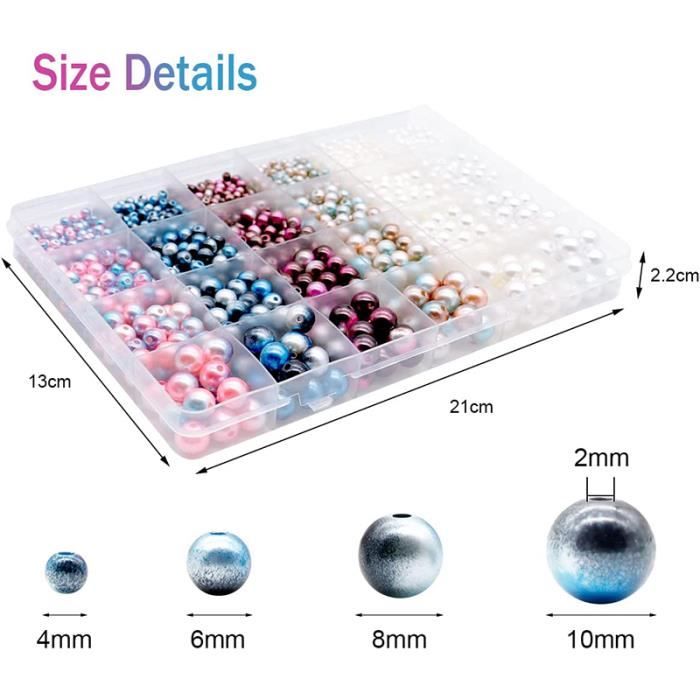 Lot De 40 Perles En Verre De Corée, 6 Mm – Neuf, Pour Création De Bijoux Ou Travaux Manuels
