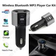 TD® Transmetteur bluetooth radio FM mains libres compatible voiture USB lecteur carte SD chargeur sans fil intelligent-2