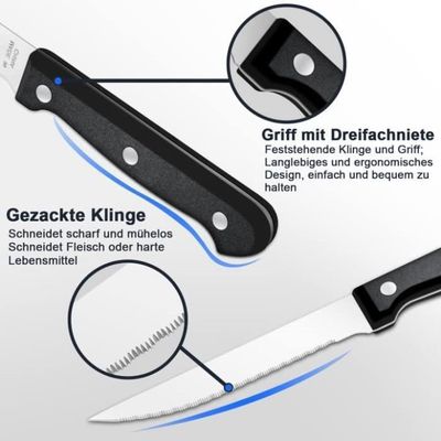 Laguiole Style de Vie Lot de 6 couteaux à steak Premium Line - Bois