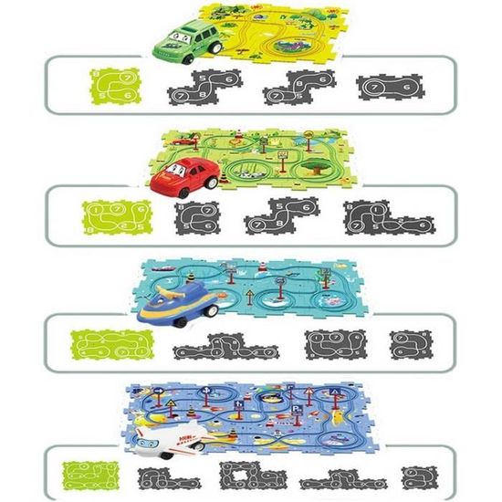 Jeu Voiture Piste Puzzle Éducatif pour enfants,Ensemble De Jeu De Voiture  De Piste De Puzzle, Voiture sur Rail DIY Cadeau Dinosaure - Cdiscount Jeux  - Jouets