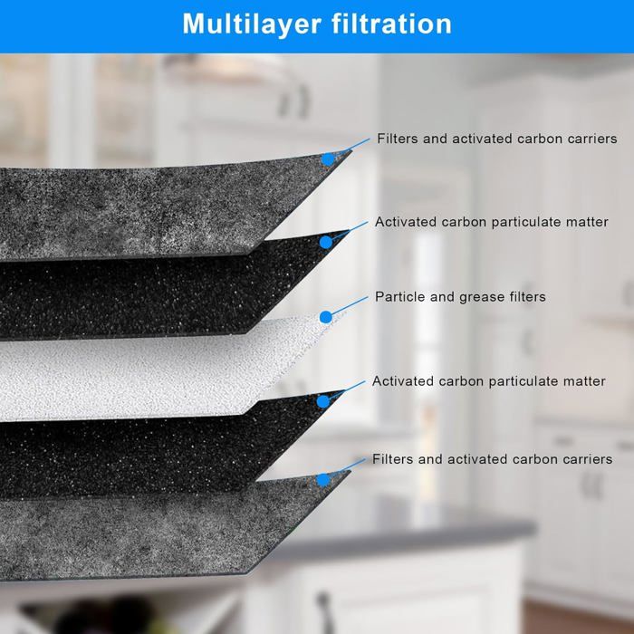 Lot De 2 Filtres à Charbon Actif Ruiqas – Compatibles Bora Pure/X Pure/S Pure, 425 X 130 X 50 Mm, Pour Hotte à Convection