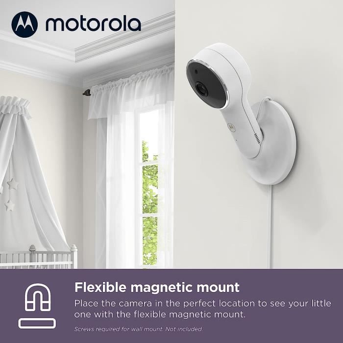 Motorola Nursery Babyphone VM64 - Moniteur Vidéo Bébé WiFi 4.3" Avec Application Smartphone