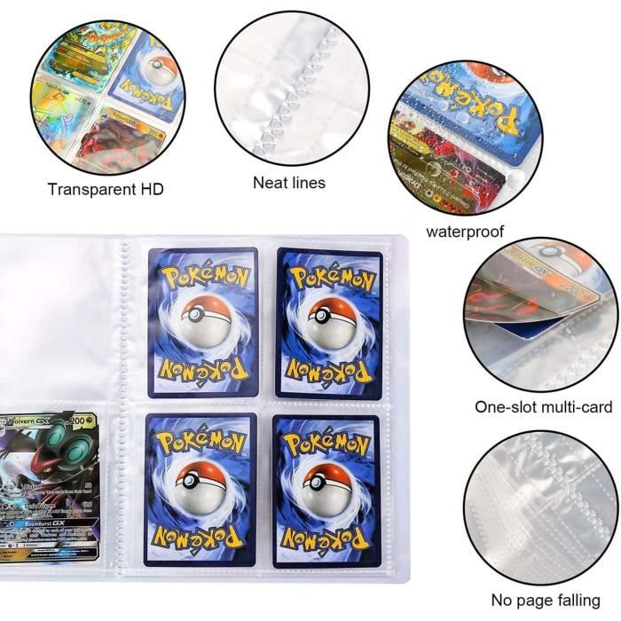 Porte Carte Pour Pokemon, Classeur Carte Pour Pokemon Cartes, Album de  Cartes Gx Vmax, Cahier Range Carte, 30 Pages Capacité de 240 Carte :  : Jeux et Jouets