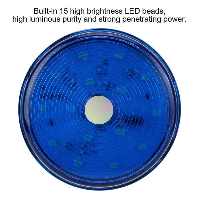 Balise Stroboscopique LED Bleue 12V/24V - Voyant D'alarme Et D'avertissement - Pour Véhicule Ou Sécurité