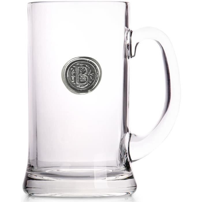 Verre A Biere - Limics24 - Pewter Company Chope Bière 1 Pinte Monogram  Initial Tankard Cadeau Personnalisé - Cdiscount Maison