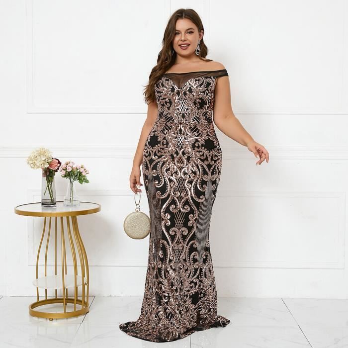 Robe de soirée longue col bateau on sale