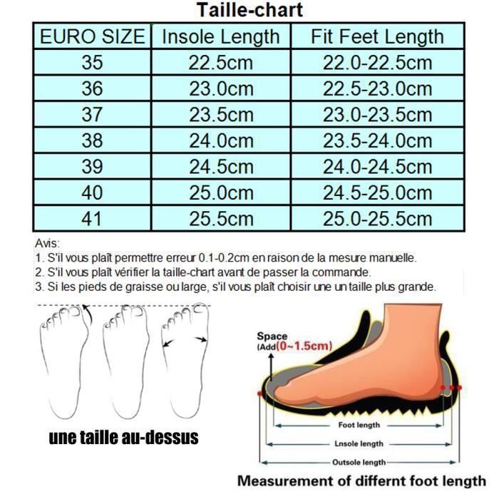 Taille us shop femme basket