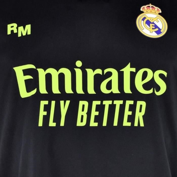 T shirt real hot sale madrid noir