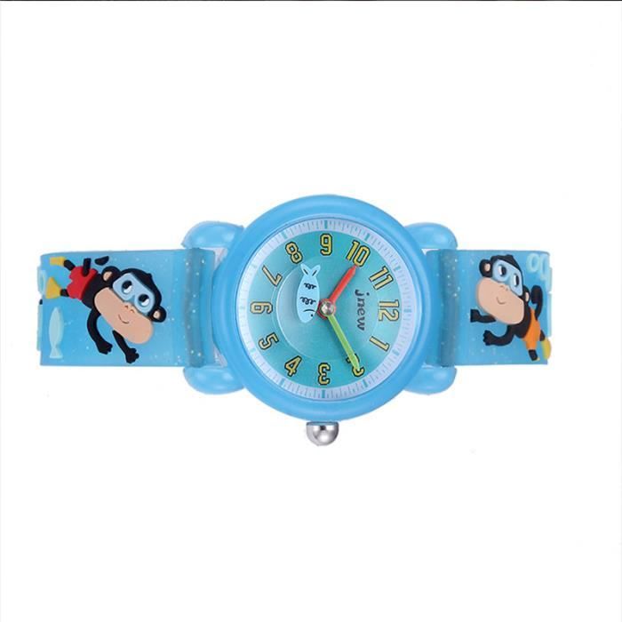 Montre Marvel Enfant - Bracelet Silicone - Cadran Facile à Lire - Résistant à L'eau 30m - Cadeau Super-héros