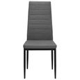 Style Industriel Loft - Chaises de salle à manger 6 pcs Gris clair Tissu Chaise à dîner Chaise de cuisine Contemporain 80920-3