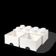Boîte de rangement LEGO brick 8 avec 2 tiroirs-blanc-3