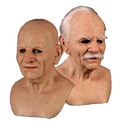 Masque Vieil Homme Réaliste En Latex - Déguisement Halloween Effrayant Adulte - Ajustable