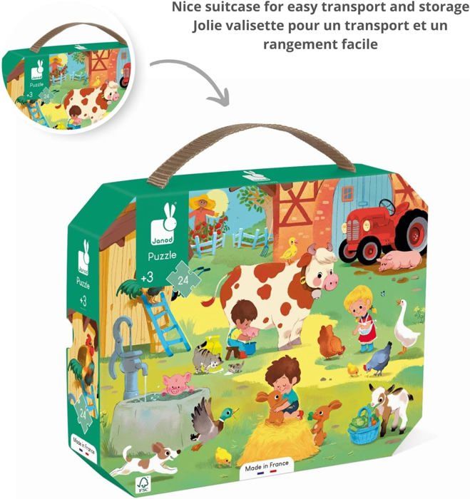 Janod – Puzzle Féérie Des Glaces – 54 Pièces – Valisette Avec Poignée – Fabriqué En France – Dès 5 Ans – J02665