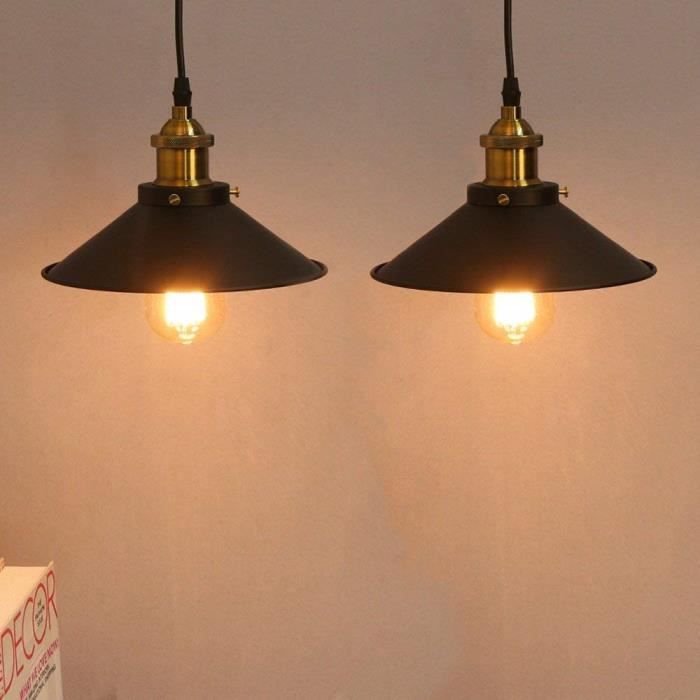 E27 Métal Retro Suspensions Luminaires Fer Plafonniers Lustre Abat Jour Eclairage De Plafond Industriel Antique Luminaire 300mm 91468553