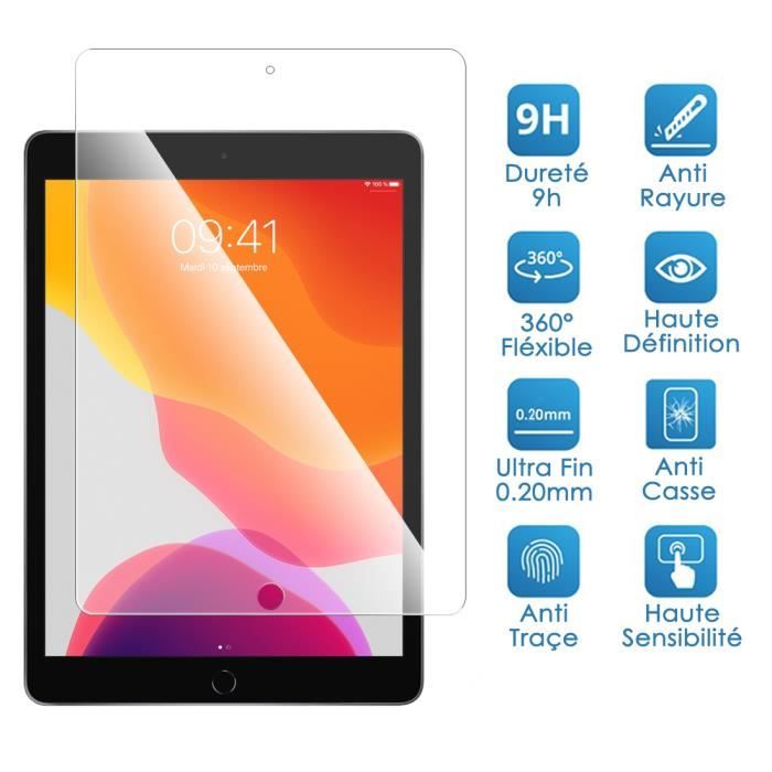 Verre Trempé Protection d'écran (Dureté 9H, 3D-Touch, 100% transparent)  pour Apple iPad Air 2019 (10,5 pouces) - Protection d'écran pour tablette -  Achat & prix